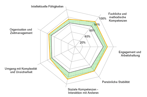 Potenzialanalyse - Ergebnisse als Spinnendiagramm